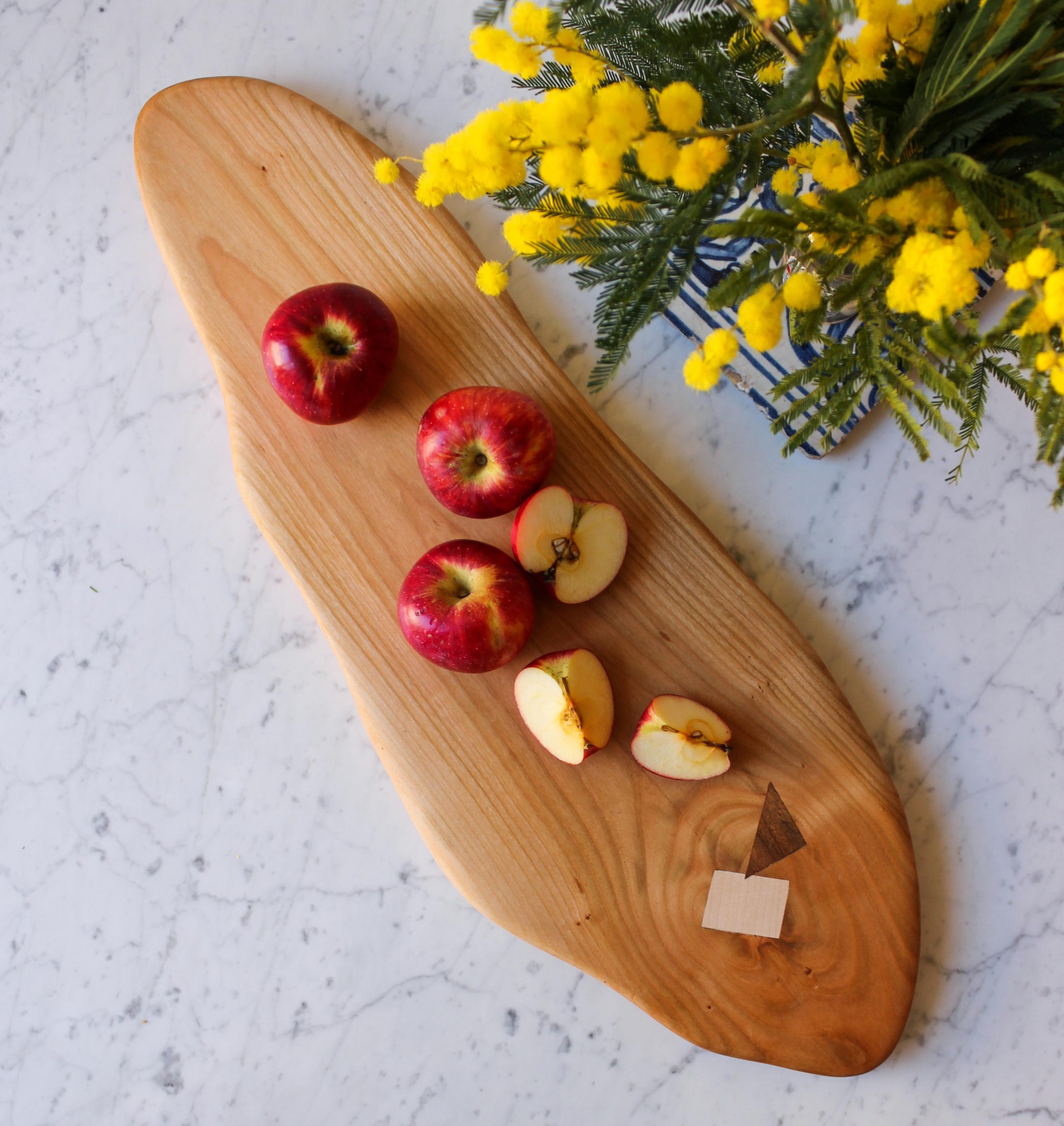 Cherry cheeseboard with inlays on both sides